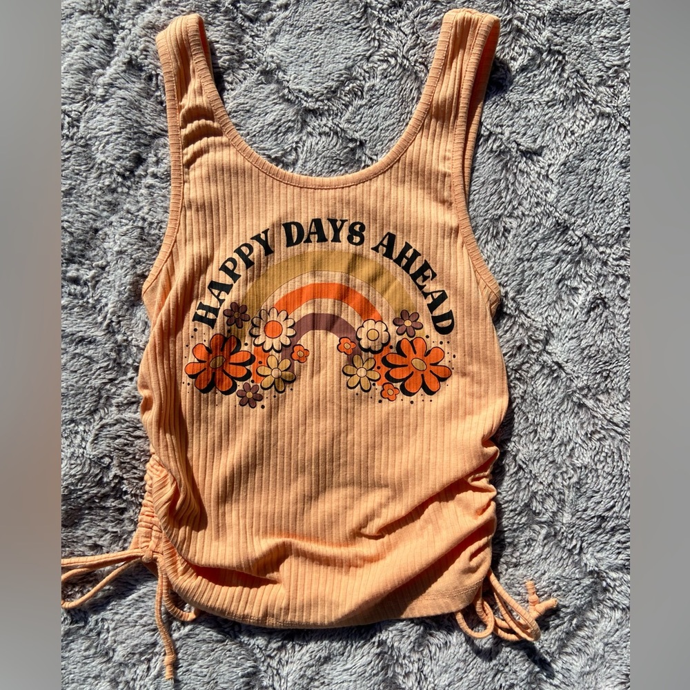 Orange Adjustable Tank Top - Medium, Zoe + Liv